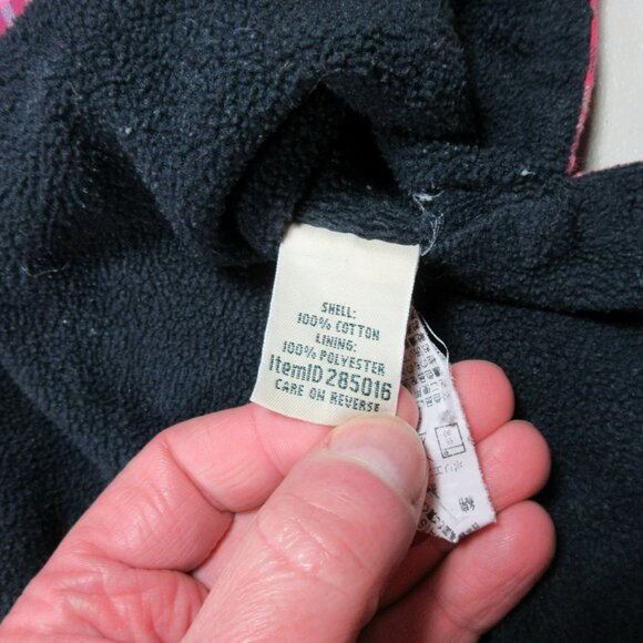 LL Bean womens magenta an plum fleece lined flannel shacket L 285016 - Picture 8 of 9